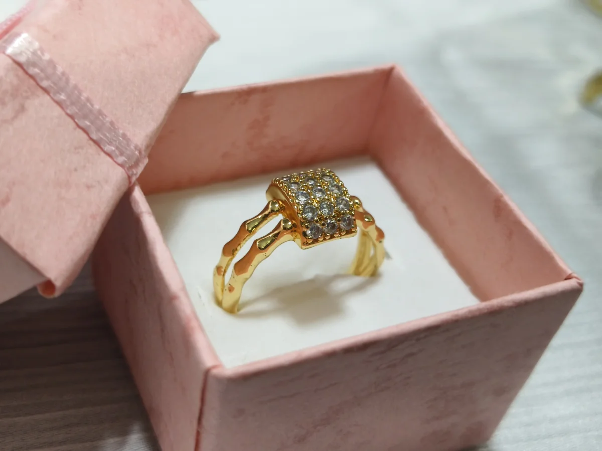 Titanium Lock Stone Ring 2